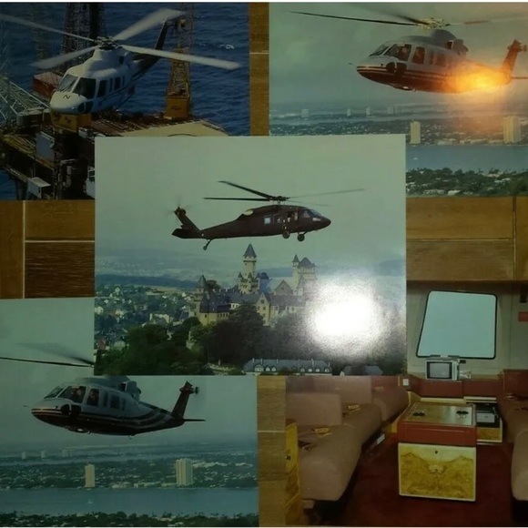 Vintage (5) 8x10 Prints Sikorsky Helicopter UH-60A Black Hawk  Oil Transport - Picture 1 of 6
